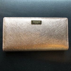 NWT Kate Spade Laurel Way Rose Gold Wallet